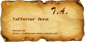 Tafferner Anna névjegykártya